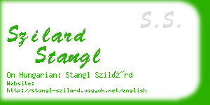 szilard stangl business card